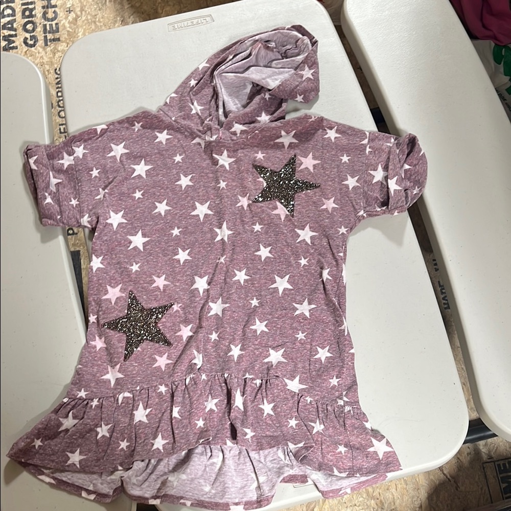 Pink Star Hoodie Dress